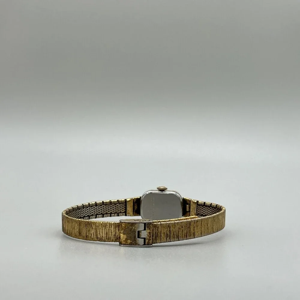Vintage Helbros Womens Watch 14mm Gold Tone 17 Jewels Manual Wind Adjustable